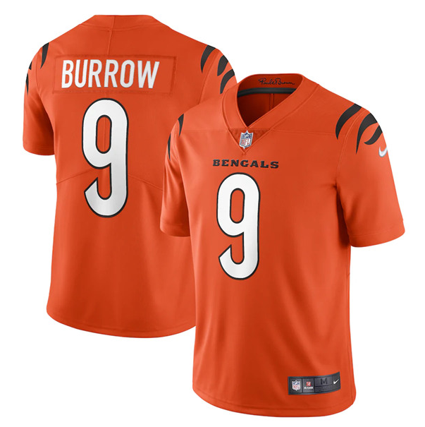 Youth Cincinnati Bengals #9 Joe Burrow New Orange NFL Vapor Untouchable Limited Stitched Jersey